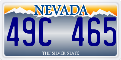 NV license plate 49C465