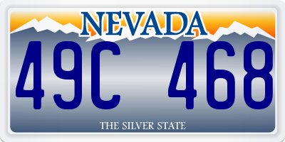 NV license plate 49C468