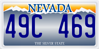 NV license plate 49C469