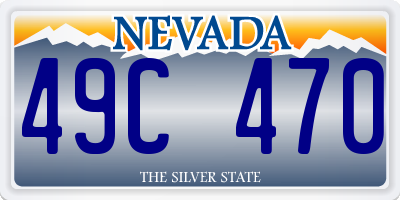 NV license plate 49C470