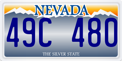 NV license plate 49C480