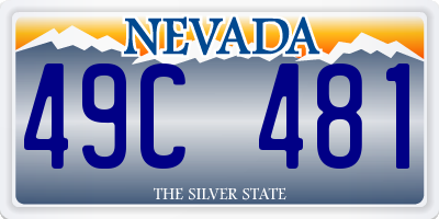 NV license plate 49C481