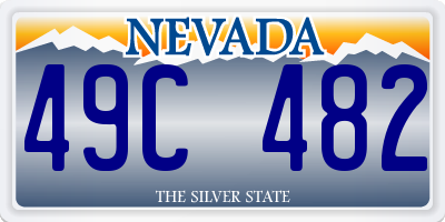 NV license plate 49C482