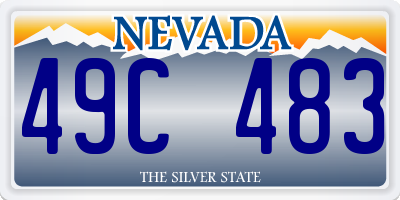 NV license plate 49C483