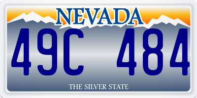 NV license plate 49C484