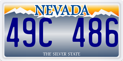 NV license plate 49C486
