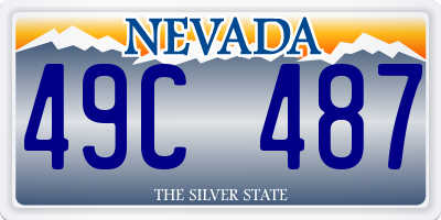 NV license plate 49C487