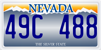 NV license plate 49C488