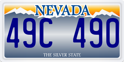 NV license plate 49C490