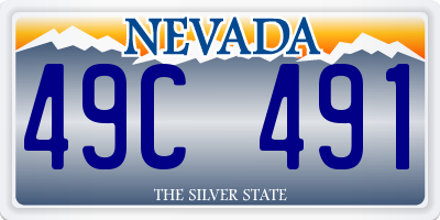NV license plate 49C491