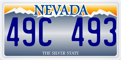 NV license plate 49C493