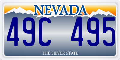 NV license plate 49C495