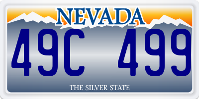 NV license plate 49C499