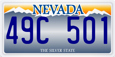 NV license plate 49C501