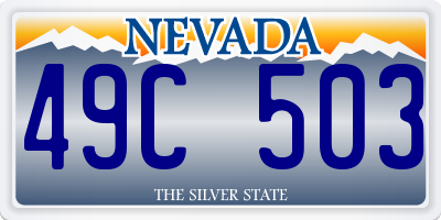 NV license plate 49C503