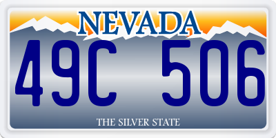 NV license plate 49C506