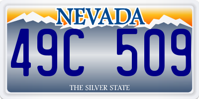 NV license plate 49C509