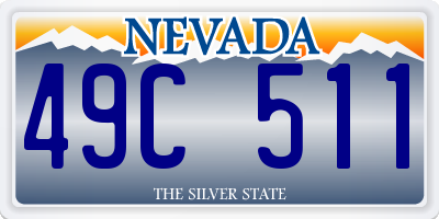 NV license plate 49C511