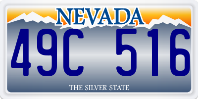 NV license plate 49C516