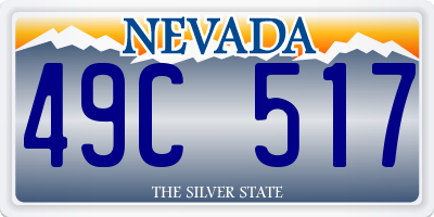 NV license plate 49C517