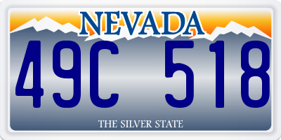 NV license plate 49C518