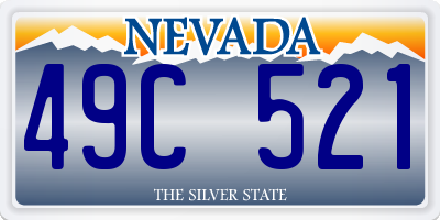 NV license plate 49C521