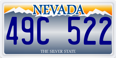 NV license plate 49C522