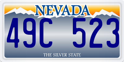 NV license plate 49C523