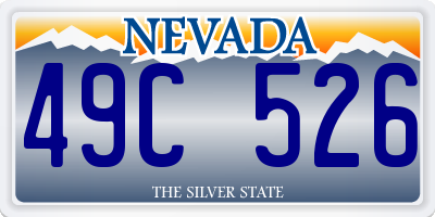 NV license plate 49C526