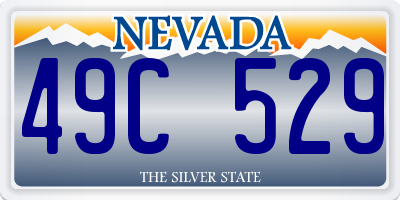 NV license plate 49C529