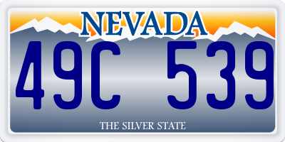 NV license plate 49C539