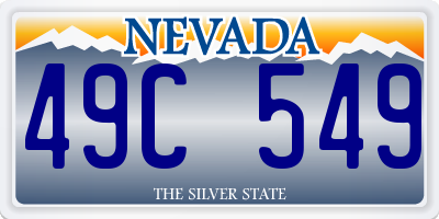 NV license plate 49C549