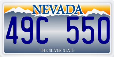 NV license plate 49C550