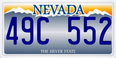 NV license plate 49C552