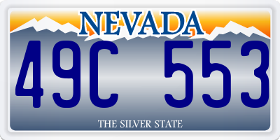 NV license plate 49C553