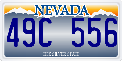 NV license plate 49C556