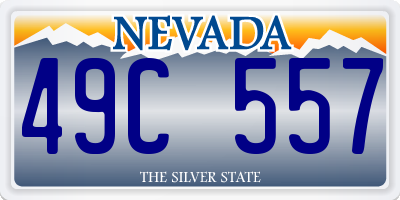 NV license plate 49C557