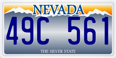 NV license plate 49C561