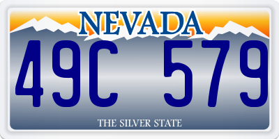 NV license plate 49C579