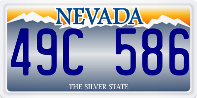 NV license plate 49C586