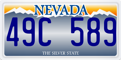 NV license plate 49C589