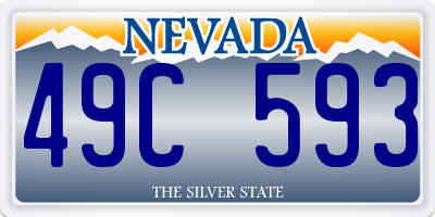 NV license plate 49C593