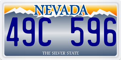 NV license plate 49C596