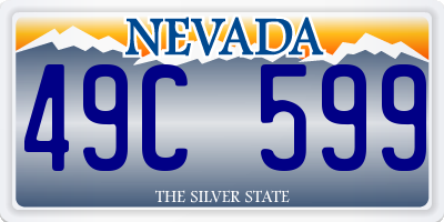 NV license plate 49C599