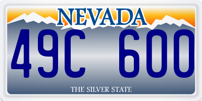 NV license plate 49C600