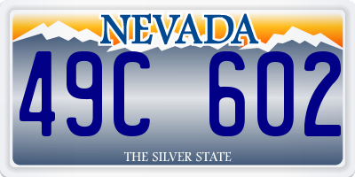 NV license plate 49C602