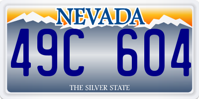NV license plate 49C604