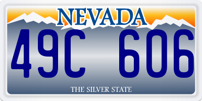 NV license plate 49C606