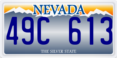 NV license plate 49C613