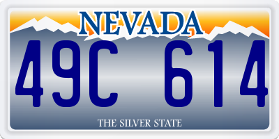NV license plate 49C614